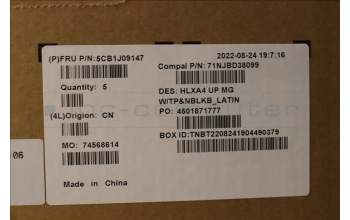 Lenovo 5CB1J09147 Tastatur inkl. Topcase ASM_LA SPA C21DH MGNBL