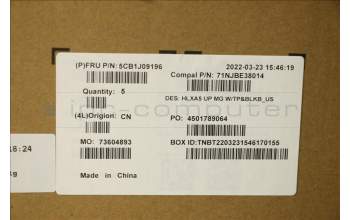 Lenovo 5CB1J09196 Tastatur inkl. Topcase ASM_ENG C21DJ MGBL