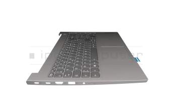 5CB1J09214 Original Lenovo Tastatur inkl. Topcase FR (französisch) schwarz/grau mit Backlight