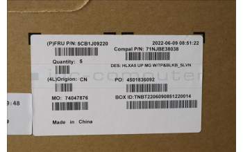 Lenovo 5CB1J09220 C-Cover with keyboard, Slovenian, Mineral Grey, Backlight
