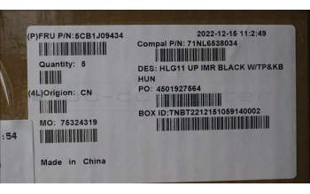 Lenovo 5CB1J09434 Tastatur inkl. Topcase ASM_HUN C 82SA BLA