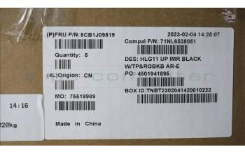 Lenovo 5CB1J09519 Tastatur inkl. Topcase ASM_ARA C82SARGB BLA