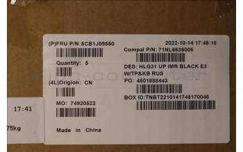 Lenovo 5CB1J09550 Tastatur inkl. TopcaseASM_RUS C82SA E3 BLA