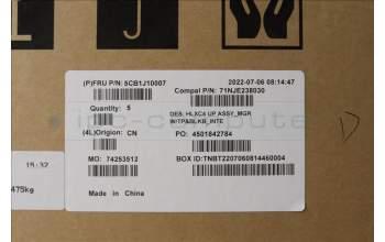 Lenovo 5CB1J10007 Tastatur inkl. TopcaseASM_EURO ENG C21DM BL N