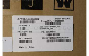 Lenovo 5CB1J10012 Tastatur inkl. Topcase ASM_HBW C 21DM BLKB N