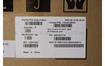 Lenovo 5CB1J10017 Tastatur inkl. Topcase spanisch C 21DM BLKB N