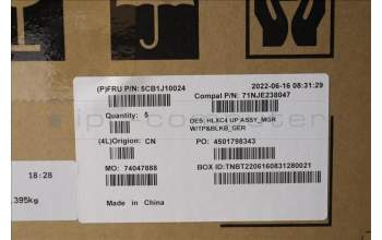 Lenovo 5CB1J10024 Tastatur inkl. Topcase deutsch C 21DM BLKB N