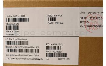 Lenovo 5CB1J10176 Tastatur inkl. Topcase ASM_ENG L82T0