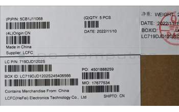 Lenovo 5CB1J11068 Tastatur inkl. Topcase spanisch L82QF FPSG