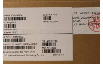 Lenovo 5CB1J18954 C-Cover with keyboard,US English Euro,Platinum Grey,FingerPrint