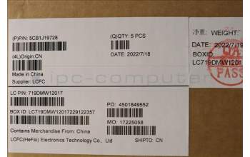 Lenovo 5CB1J19728 Tastatur inkl. Topcase ASM_UK L82V7 NFPGY