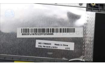 Lenovo 5CB1J19751 C-Cover with keyboard, Bulgarian, Grey, Non-Fingerprint, UK