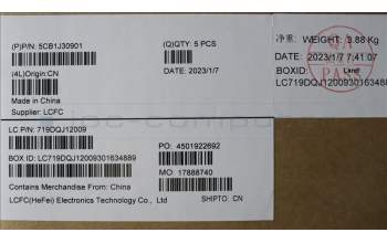 Lenovo 5CB1J30901 Tastatur inkl. Topcase ASM_TC L82UH FP BL