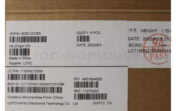 Lenovo 5CB1J31385 C-Cover with keyboard,USA English,Slate Grey