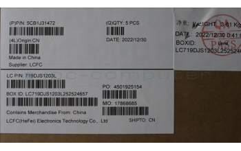 Lenovo 5CB1J31472 Tastatur inkl. Topcase ASM_NORDIC L82UG OG_RGB