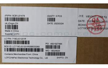 Lenovo 5CB1J31478 Tastatur inkl. Topcase schweiz L82UG OG_RGB