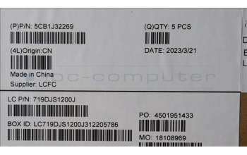 Lenovo 5CB1J32269 Tastatur inkl. Topcase ASM_KOR L82UG SG_RGB