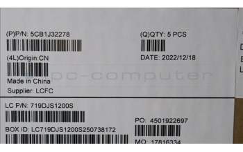 Lenovo 5CB1J32278 Tastatur inkl. Topcase ASM_TC L82UG SG_RGB