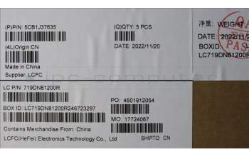 Lenovo 5CB1J37635 Tastatur inkl. Topcase ASM_THAI L82V6 NFP_CG