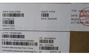 Lenovo 5CB1J37636 C-Cover with keyboard,Portuguese,Cloud Grey,Non_Fingerprint