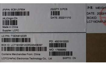 Lenovo 5CB1J37654 Tastatur inkl. Topcase ASM_BUL L82V6 NFP_CG