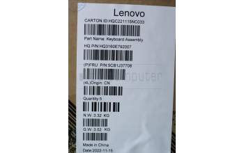 Lenovo 5CB1J37708 Tastatur inkl. Topcase ASM_ITA H 82VA GY