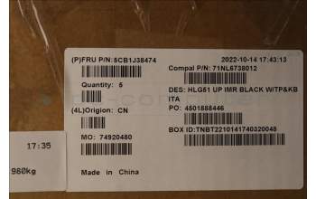 Lenovo 5CB1J38474 Tastatur inkl. Topcase ASM_ITA C 82SC BLA