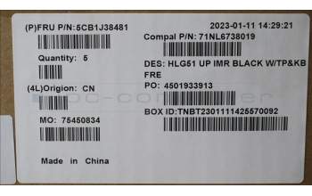 Lenovo 5CB1J38481 Tastatur inkl. Topcase ASM_FRA C 82SC BLA