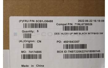 Lenovo 5CB1J38488 Tastatur inkl. Topcase schweiz C 82SC BLA