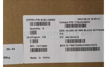 Lenovo 5CB1J38982 Tastatur inkl. Topcase ASM_ITA C 82SB BLA