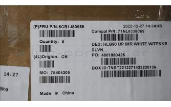 Lenovo 5CB1J50959 Tastatur inkl. Topcase ASM_SLV C 82SB WHT