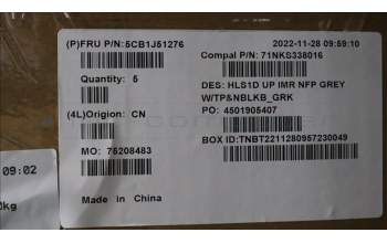 Lenovo 5CB1J51276 Tastatur inkl. TopcaseASM_GRE C82VG NFP CG