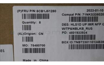 Lenovo 5CB1J51280 Tastatur inkl. TopcaseASM_RUS C82VG NFP CG