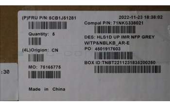 Lenovo 5CB1J51281 Tastatur inkl. TopcaseASM_ARA C82VG NFP CG