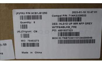 Lenovo 5CB1J51293 Tastatur inkl. TopcaseASM_FRA C82VG NFP CG