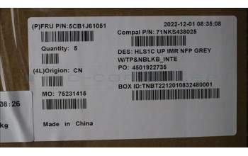Lenovo 5CB1J61051 Tastatur inkl. TopcaseASM_EUROENG C82VF NFP CG
