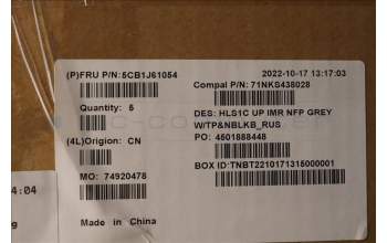 Lenovo 5CB1J61054 Tastatur inkl. TopcaseASM_RUS C82VF NFP CG