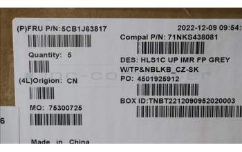 Lenovo 5CB1J63817 Tastatur inkl. TopcaseASM_CZE/SLK C82VF FP CG