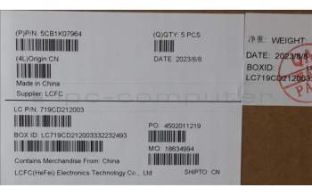 Lenovo 5CB1K07964 Tastatur inkl. Topcase ASM_ENG L82MU NBL PG D