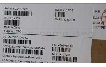 Lenovo 5CB1K18621 COVER Cover L 82YU D BK SP