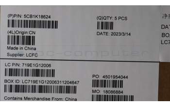 Lenovo 5CB1K18624 COVER Cover L 82YU A BK TEX