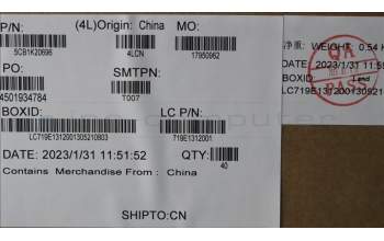 Lenovo 5CB1K20696 COVER Cover L 83AY for Hinge WH