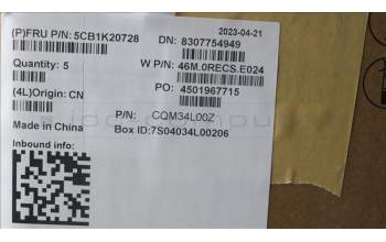 Lenovo 5CB1K20728 Tastatur inkl. Topcase deutsch W82XX AB BL