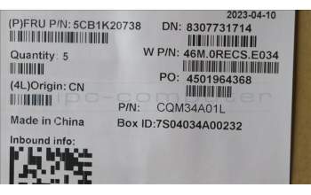 Lenovo 5CB1K20738 Tastatur inkl. Topcase ASM_SLV W82XX AB BL