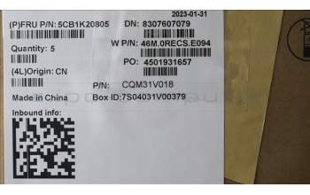 Lenovo 5CB1K20805 Tastatur inkl. Topcase ASM_NORDIC W82XX AG BL