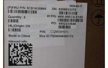 Lenovo 5CB1K20866 Tastatur inkl. Topcase ASM_HBW W82XX SB BL