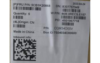 Lenovo 5CB1K20868 Tastatur inkl. Topcase ASM_NORDIC W82XX SB BL