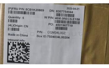 Lenovo 5CB1K20869 Tastatur inkl. Topcase ASM_BEL W82XX SB BL