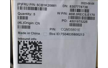 Lenovo 5CB1K20881 Tastatur inkl. Topcase ASM_ITA W82XX SB