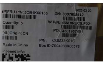 Lenovo 5CB1K60155 Tastatur inkl. Topcase deutsch W 82XY AG